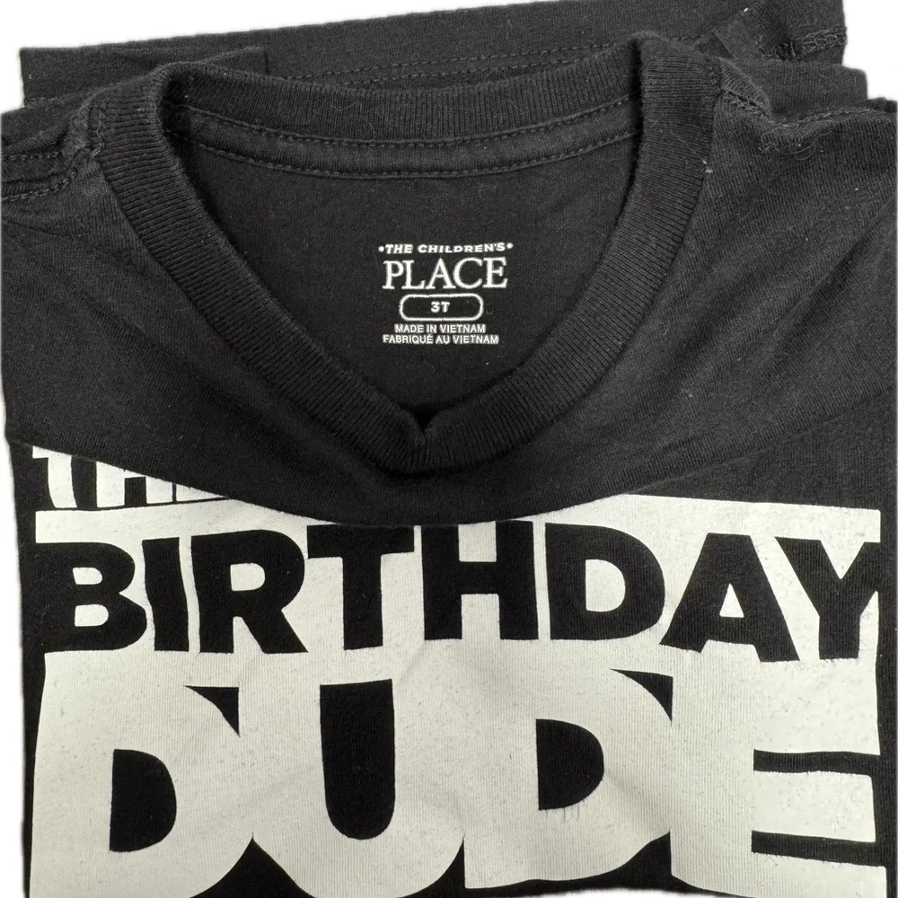 The Children’s Place “The Birthday Dude” T-Shirt | Size 3T 🎉🖤